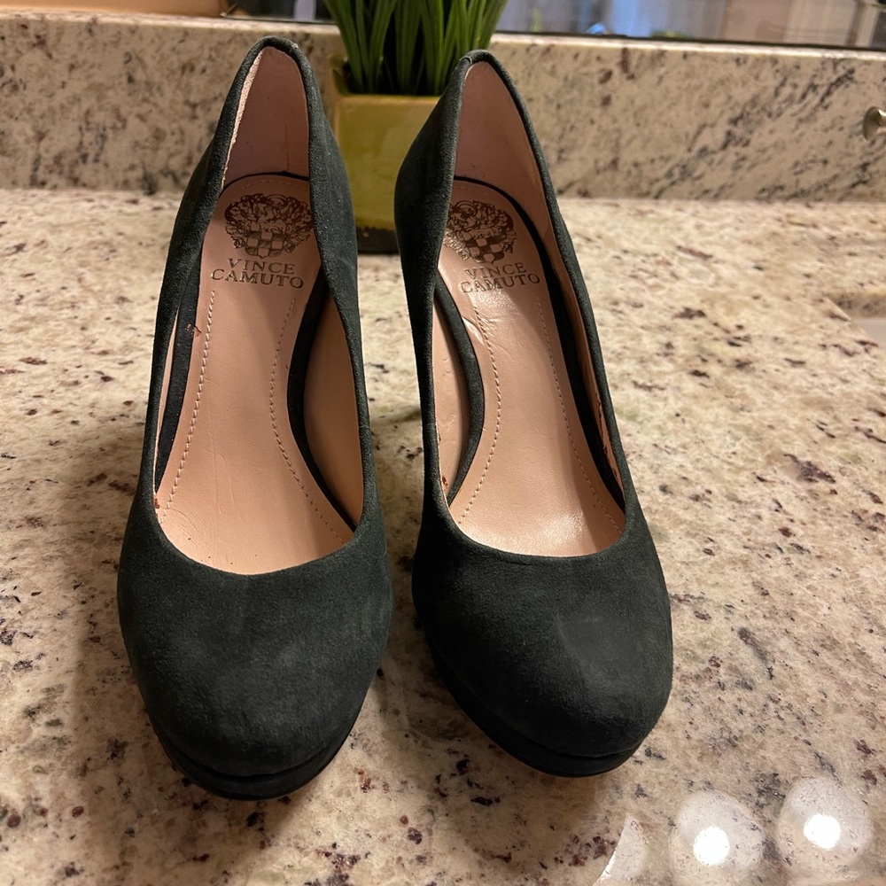 Vince Camuto Blue Suede Heels
